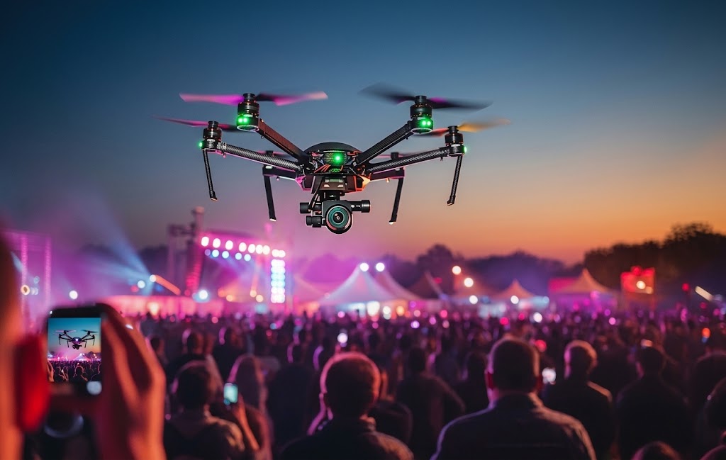 Drone coverage for corporate events and business promotions
